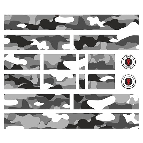 BIKE-label Fahrradrahmen Aufkleber 16-teilig XL Sticker Set E-Bike Camouflage grau X400128VE von BIKE-label