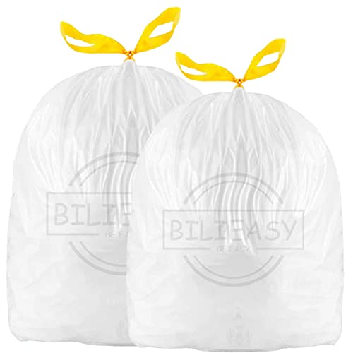 BILIEASY Müllbeutel 20L 22L 25L Kordelzug-Müllsäcke Große Starke, unparfümierte Universal-Müllsäcke20-25L(120 Stück) von BILIEASY