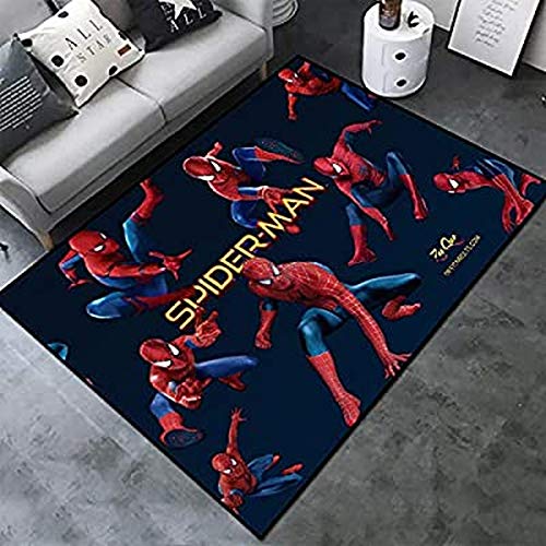 BILIVAN Teppich Spiderman Baby Krabbelteppich Mode leicht zu reinigen Wohnzimmer Schlafzimmer Kinder Matte Spielteppich Cartoon (60 x 90 cm) von BILIVAN