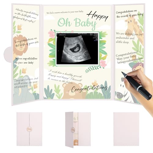Gästebuch für Babypartys, Alternativen, Oh Baby Signature Board mit Bild, weißes Schild für Babyparty, Dekoration, Partyzubehör von BINBE