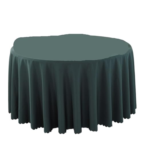 BINFC Tischdecke 2 stücke Hochzeit Dekorative Tischdecke Runde Tischdecken Esstisch Abdeckung Geburtstag Bankett Dekor Hause Esstisch Abdeckung Tischwäsche(Green,220cm Round) von BINFC