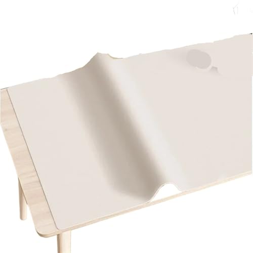 BINFC Tischdecke Einfache Mode Esstisch Matten Wasserdicht Öl-Proof Anti-verbrühen Leder Matte Einfarbig Schreibtisch Tv Schrank Couchtisch Matte Tischwäsche(Beige,100x180cm) von BINFC