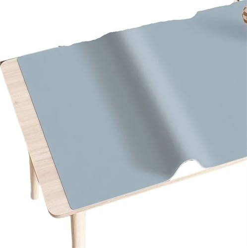 BINFC Tischdecke Einfache Mode Esstisch Matten Wasserdicht Öl-Proof Anti-verbrühen Leder Matte Einfarbig Schreibtisch Tv Schrank Couchtisch Matte Tischwäsche(Blue,60x120cm) von BINFC