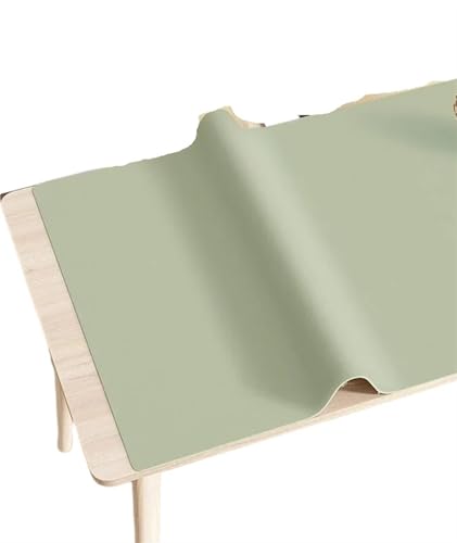 BINFC Tischdecke Einfache Mode Esstisch Matten Wasserdicht Öl-Proof Anti-verbrühen Leder Matte Einfarbig Schreibtisch Tv Schrank Couchtisch Matte Tischwäsche(Green,100x180cm) von BINFC