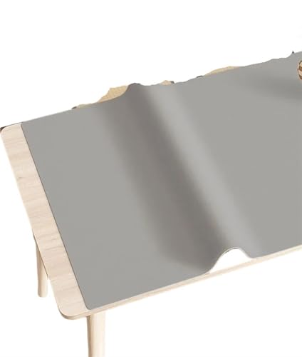 BINFC Tischdecke Einfache Mode Esstisch Matten Wasserdicht Öl-Proof Anti-verbrühen Leder Matte Einfarbig Schreibtisch Tv Schrank Couchtisch Matte Tischwäsche(Grey,40x160cm) von BINFC