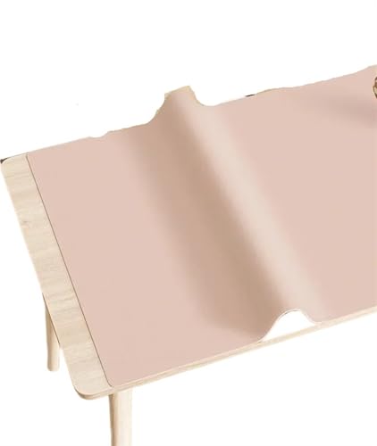 BINFC Tischdecke Einfache Mode Esstisch Matten Wasserdicht Öl-Proof Anti-verbrühen Leder Matte Einfarbig Schreibtisch Tv Schrank Couchtisch Matte Tischwäsche(Pink,100x180cm) von BINFC