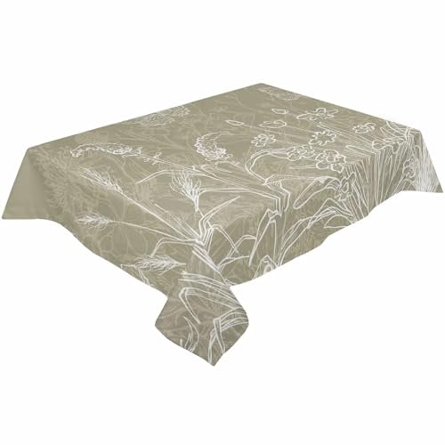 BINFC Tischdecke Handgezeichnete Blumen-Schmetterlings-wasserdichte Tischdecke for Urlaub, Hochzeit, Party, rechteckige Tischdecke, Heim- und Küchendekoration Tischwäsche(133x178cm Tablecloth) von BINFC