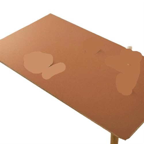 BINFC Tischdecke Minimalismus-Esstischmatten, wasserdicht, ölbeständig, leicht zu reinigen, weiche Matte, einfarbig, for Schreibtisch, TV-Schrank, Couchtisch Tischwäsche(Brown,100x200cm) von BINFC