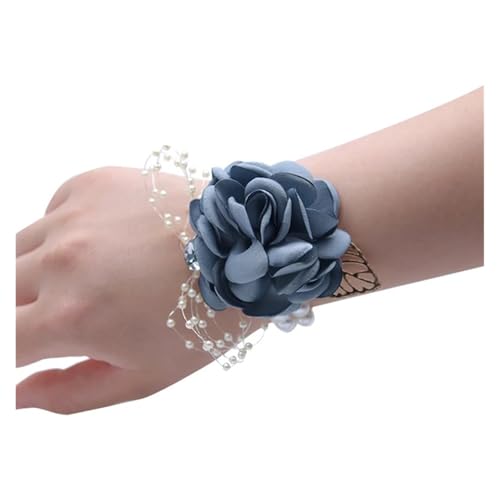 Corsage-Armband 1PC Künstliche Handgelenk Blume Corsage Brautjungfer Armband Schwestern Hand Blumen Prom Hochzeit Zubehör for Gäste Braut(2-Wrist Flower) von BINFC