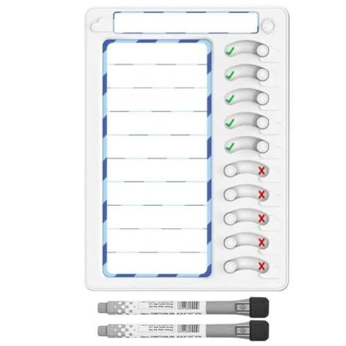 Aufgabendiagramm für Kinder und Erwachsene, verschiebbares Morgenroutinetabelle, trocken abwischbar, Aufgabendiagramm, Checklistenbrett von BINGGA