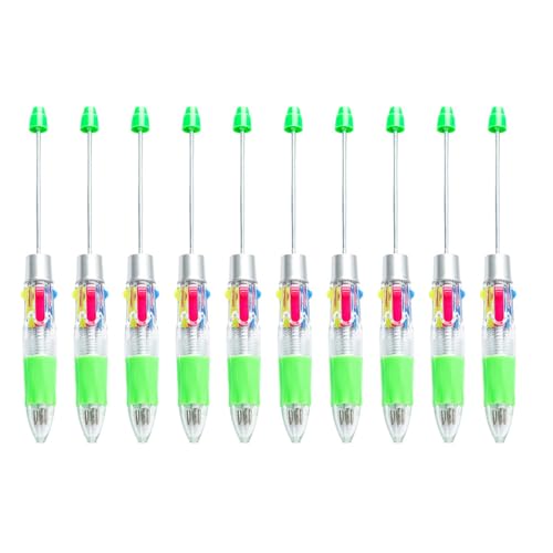 Kugelschreiber, 4-farbig, mehrfarbig, 1,0 mm Spitze, glatt zu schreiben, für Schüler, Lehrer, Markierung, Notizen, 10 Stück von BINGGA