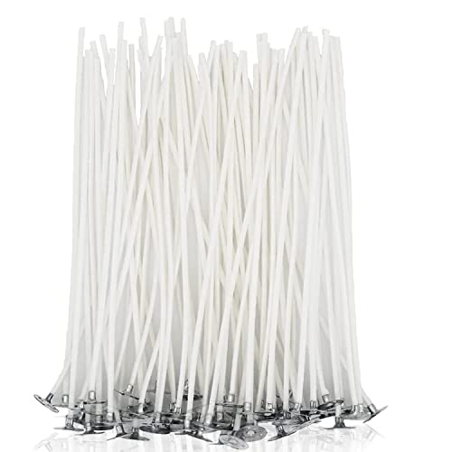 BINJCE kerzendochte für kerzen,10 cm Natürliche Bio-Baumwolle,100 Stück Kerzendocht Set für die Kerzenherstellung Candle DIY (10cm/4in) von BINJCE