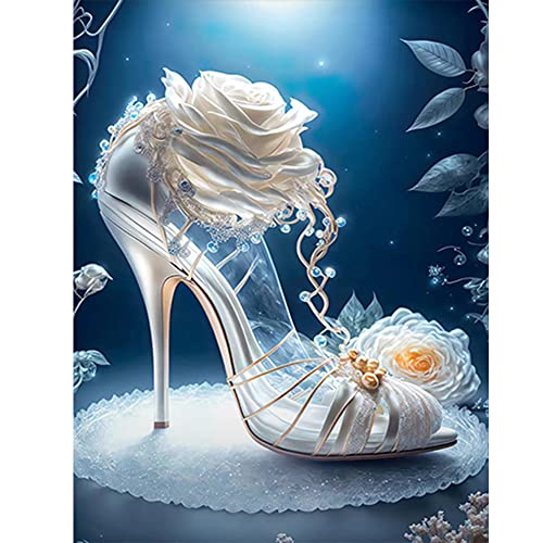 5D DIY Diamond Painting Full Drill Diamant Painting, Kristall High Heels Diamond Painting Bilder Set Stickerei Malerei Wanddeko 30x40cm von BIOSA