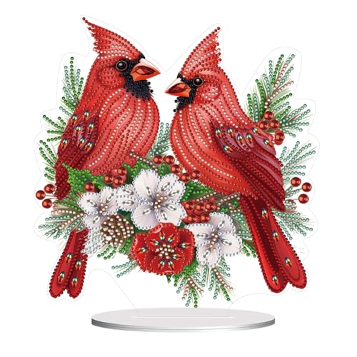 BIOSA 5D DIY Diamond Painting Vogel Desktop Set Deko, Vogel Ornament Set, 5D DIY Diamond Vogel Schmetterling Desktop-Dekoration Geschenke Deko von BIOSA