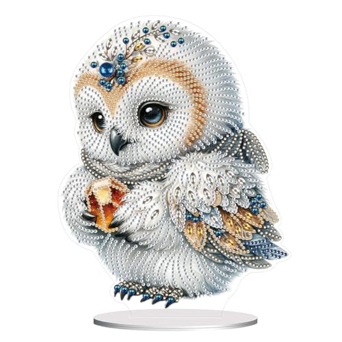 BIOSA 5D DIY Diamond Painting Vogel Desktop Set Deko, Vogel Ornament Set, 5D DIY Diamond Vogel Schmetterling Desktop-Dekoration Geschenke Deko von BIOSA