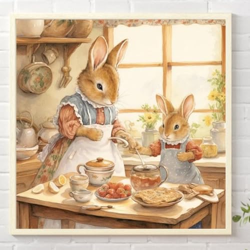 BIOSA 5D Osterhase Diamond Painting, Osterhase DIY Diamond Art Painting Kits Full, DIY Osterhase Kunst Bastelbedarf for Erwachsene, Kinder, Zuhause, Wanddekoration von BIOSA