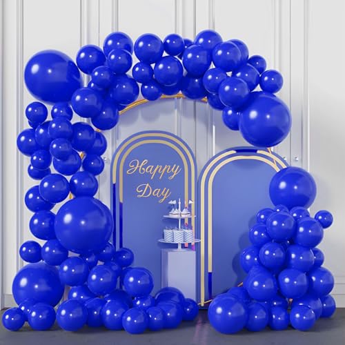 BIQIQI Luftballon Königsblau, 113 Stück Dunkelblaue Ballons Girlande von 18 12 10 5 Zoll Luftballons Blaue, Luftballons Hochzeit, Königsblau Partydeko, Königsblau Geburtstag Deko, Babyparty von BIQIQI