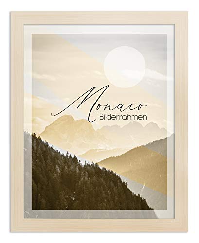 BIRAPA Monaco Bilderrahmen Holz 21x29,7 cm (DIN A4) Ahorn - Wechselrahmen Bilderrahmen Plexiglas - für Fotos, Bilder & Poster von BIRAPA