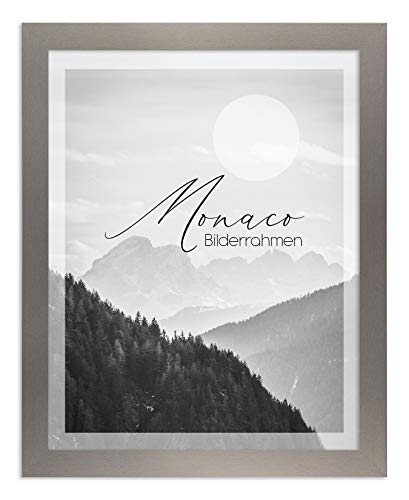 BIRAPA Monaco Bilderrahmen Holz 21x29,7 cm (DIN A4) Anthrazit - Wechselrahmen Bilderrahmen Plexiglas - für Fotos, Bilder & Poster von BIRAPA