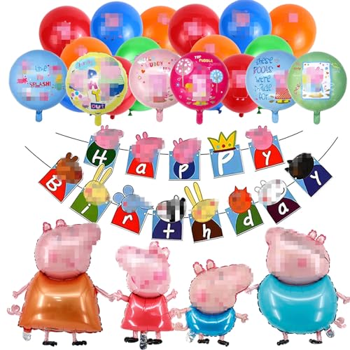 Schwein Geburtstag Dekorationen für Jungen Mädchen (Rosa 4 von BITOWO