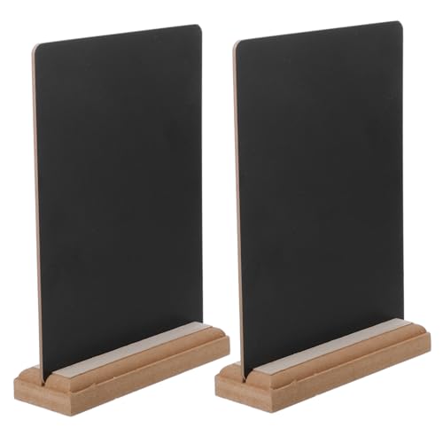 2St Mini-Tafel Messageboard Message Board kleine Kreidetafeln Kreidetafel Staffelei Zeichen Mini-Kreidetafeln Tafel für die Wand Tafel Menütafel Kreidetafelständer Holz Black BIUDECO von BIUDECO