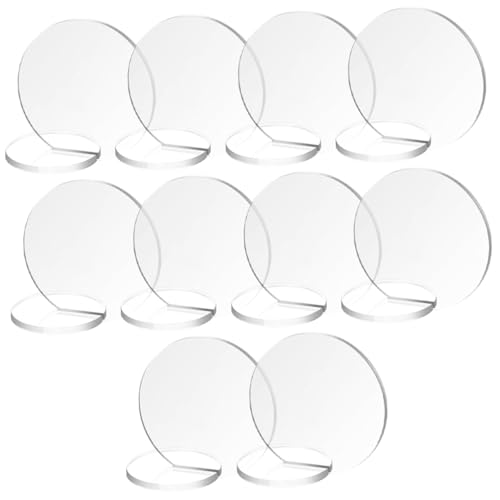 BIUDECO 10er Set Transparente Tischnummern Für Hochzeiten Und Feiern Blanko Runde Tischkarten Für DIY Dekoration Hochzeitsplatzkarten Geburtstagsfeiern Party Deko von BIUDECO