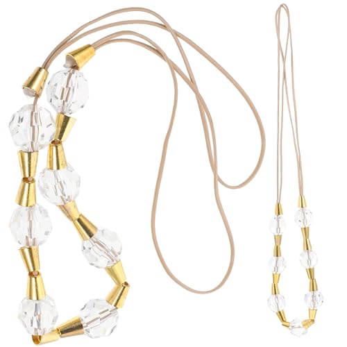 BIUDECO 2 Stück Kristall Vorhang Raffhalter Dekorative Vorhanggürtel Für Hochzeit Transparent Edle Kristall Optik 2er Set Boho Stil von BIUDECO