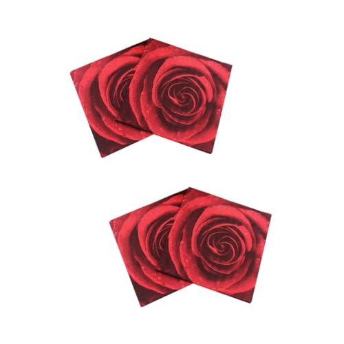 BIUDECO 40 Blätter Serviette für die Party evengers hochzeitslaken hochzeitsbingo Papierwaren Hochzeitsfeier Serviette Papierservietten dekorativ papierhandtuch Party liefert Serviette rot von BIUDECO