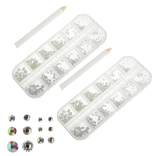 BIUDECO Diamanten für Nägel Große Strasssteine für Handwerk Nagelkunst Strasssteine Strasssteine mit Flacher Nägel Strasszauber für Nägel Rückseite Make up Edelsteine Steine mit Pickup von BIUDECO