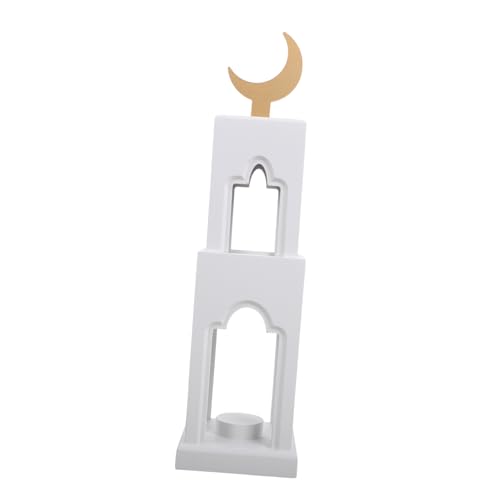 BIUDECO Ornamente Dekoration Eid Zubehör Eid Ornamente Mondlampe Für Erwachsene Handgefertigt Ramadan Dekoration Ramadan Ornamente Aus Holz Weiß von BIUDECO