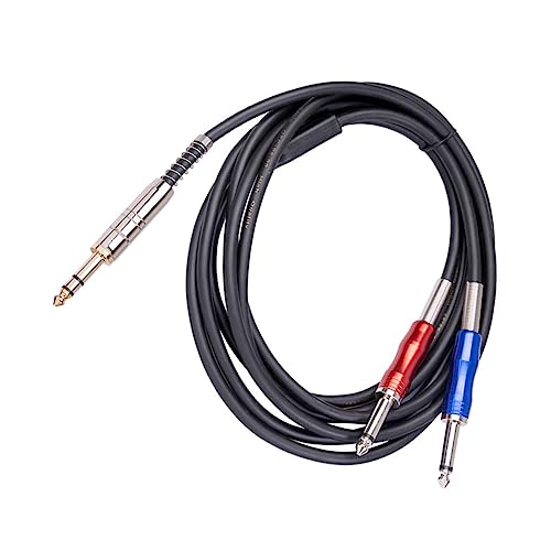 BIUDECO Patchkabel 3 Meter Stereo Zu Doppel Mono Instrumentenkabel Für Audio Equipment OFC Kupferleiter Ideal Für Gitarre Bass Keyboard Und Mixer von BIUDECO