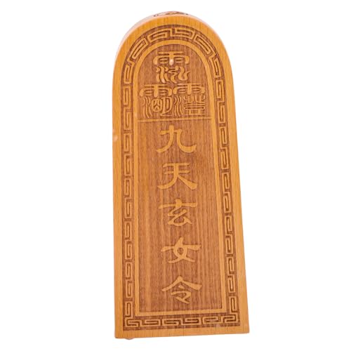 BIUDECO Shui Feng Glück Reichtum Meditation Chinesische Schmücken Viel Dekoration Erfolg Desktop Karte Statue für Schutz Holzfigur Skulptur Schnitzen Geschnitzte Tabletop Taoistische Token von BIUDECO