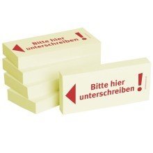 BIZSTIX® Business Haftnotizen "Bitte hier unterschreiben!" (5 Stk.) von BIZSTIX