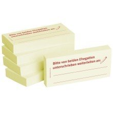 BIZSTIX® Business Haftnotizen "Bitte von beiden Ehegatten unterschrieben weiterleiten an" (5 Stk.) von BIZSTIX