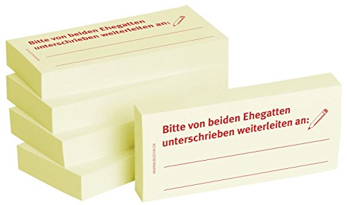 BIZSTIX Bedruckte Haftnotizen - Text: Bitte von beiden Ehega von BIZSTIX