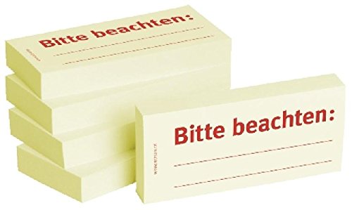 Haftnotiz Bitte beachten gelb BIZSTIX 1301010151 5ST von BIZSTIX