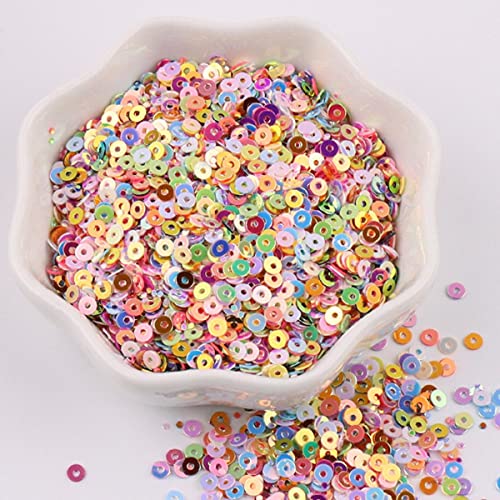 2mm 3mm 4mm Runde Pailletten PVC Lose Pailletten Handwerk Paillettes Hochzeit Nähen Handwerk Dekoration DIY Bekleidungszubehör von BJBLGMR