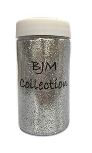 BJM Collection 100 g feines Glitzerpulver in Flasche, Kunsthandwerk (Silber) von BJM Collection