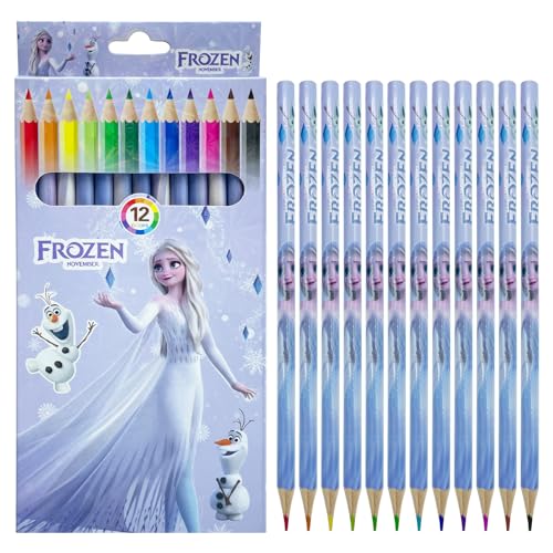 Eiskönigin Buntstifte, frozen Farbstifte, Elsa Buntstifte Schule, Anna Und Elsa Buntstifte Kinder, Buntstifte 12er Set, Die Eiskönigin Woody Stifte, Kinder Bastelset, für Schulbelohnungsschüler von BJPERFMS