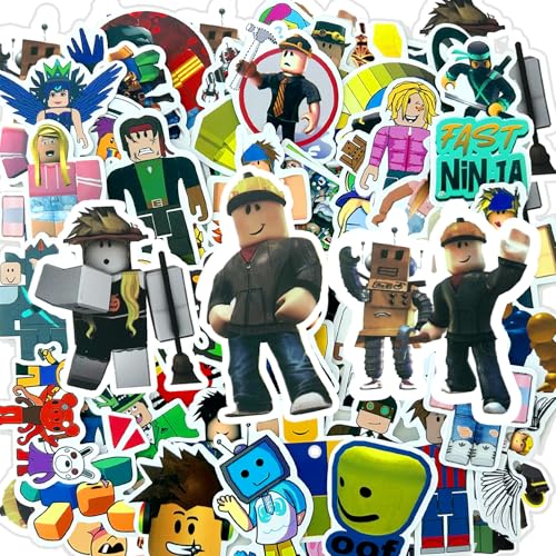 Robllox Sticker Set, Robllox Aufkleber, 100 Stück Robllox Meme Sticker, Wasserdichte Sticker Set, Videospiel Sticker, Mini Fotoaufkleber, Geschenk für Fans, für Laptop Helm Fahrrad von BJPERFMS