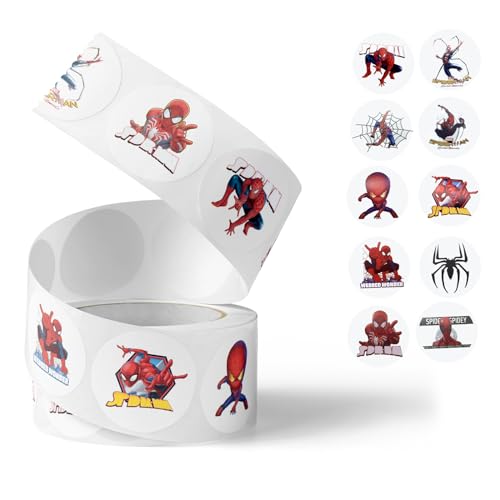 Spider Sticker Set, 500 Stück Spider Aufkleber, Superheld Meme Sticker, Wasserdichte Sticker Set, Videospiel Sticker, Mini Fotoaufkleber, Geschenk für Fans, für Laptop Helm Fahrrad, Pegatinas von BJPERFMS