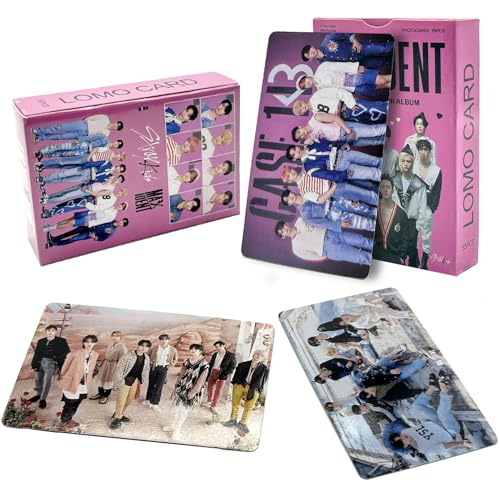 Stray Kids Photocards, 55Pcs Stray Kids Lomo Karten, Stray Kids Lomo Cards, Kpop Photocards, Straykids Photocards, Kpop Boygroup Photocards, Kpop Merch, Geschenk für Fans(Rosa) von BJPERFMS