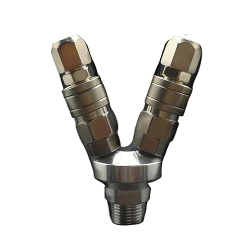 BKGWCSOR 2 Ways 1/2" Male C Type Air Hose Quick Coupler Socket Connector Self-Locking & Male Tube 12mm von BKGWCSOR