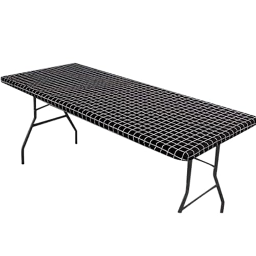 BKSCAYXS Elastische Tischdecken für rechteckige Tische, dehnbar, waschbar, Terrassentischabdeckung für Outdoor, Camping, Bankett und Partys (76 cm und für Partys (D, Einheitsgröße) von BKSCAYXS