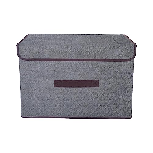 Sundries Aufbewahrungsbox Große Größe Stoff Vliesstoff Aufbewahrungsbox Faltbare Spielzeug Kleidung Sortierbox Haushalt Aufbewahrungsbox Schrankboxen für Regale (Grau, Einheitsgröße) von BKSCAYXS