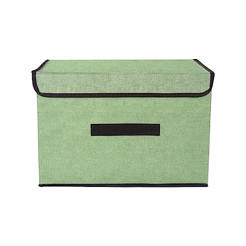 Sundries Aufbewahrungsbox Große Größe Stoff Vliesstoff Aufbewahrungsbox Faltbare Spielzeug Kleidung Sortierbox Haushalt Aufbewahrungsbox Schrankboxen für Regale (Grün, Einheitsgröße) von BKSCAYXS