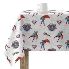 BELUM Tischdecke aus harzbeschichtetem Gewebe, 250 x 140 cm, fleckenabweisend, Modell Superman 05; Tischdecke aus Baumwolle von BL BELUM