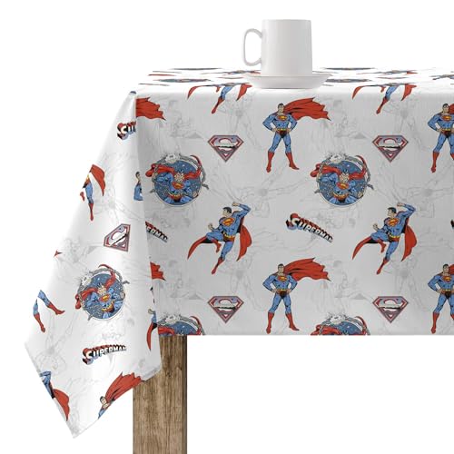 BELUM Tischdecke aus harzbeschichtetem Gewebe, 250 x 140 cm, fleckenabweisend, Modell Superman 05; Tischdecke aus Baumwolle von BL BELUM