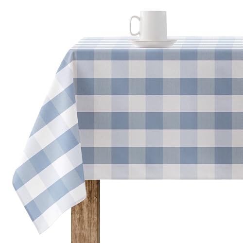 Belum 0120-98, harzbeschichtet, schmutzabweisend, kariert, Vichy-Größe, 250 x 140 cm, fleckenabweisende Tischdecke, Vichy-Blau, Tischdecke aus 100% Bio-Baumwolle Belum 0120-98, harzbeschichtet, schmutzabweisend, kariert, Vichy-Größe, 250 x 140 cm, fleckenabweisende Tischdecke, Vichy-Blau, Tischdecke aus 100% Bio-Baumwolle von BL BELUM