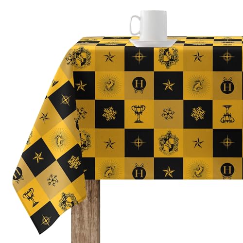 Belum Tischdecke, 100 x 140 cm, Harry Potter, harzbeschichtet, schmutzabweisend, Modell Hufflepuff Christmas von BL BELUM